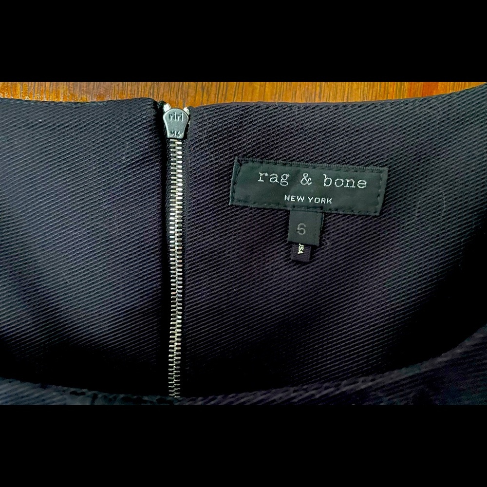 Rag and Bone black sleeveless dress. Metal zip up the back.